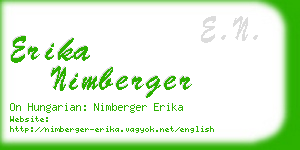 erika nimberger business card